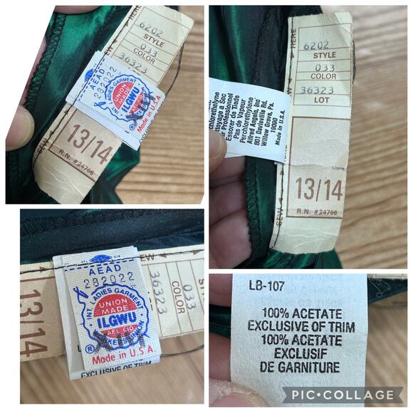 Dance-Allure by Alfred Angelo 80s Emerald Green Puff Sleeve Taffeta Party Dress - Picture 6 of 6